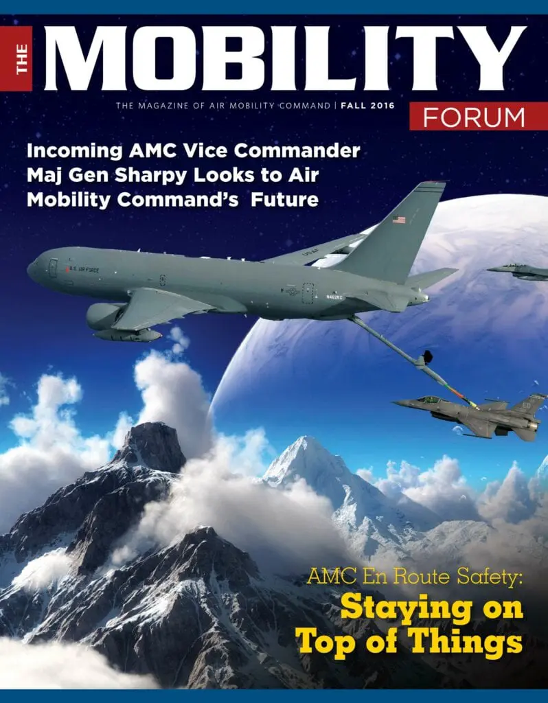A magazine cover with airplanes flying in the sky.