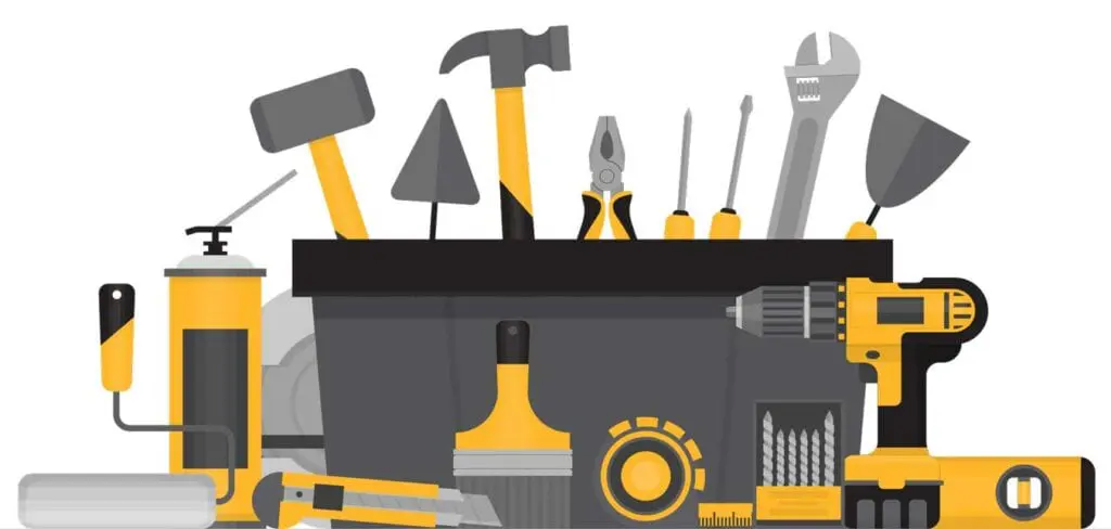 A toolbox full of tools and equipment.