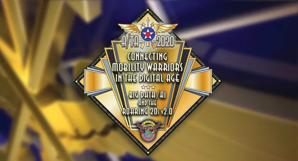 A gold and blue diamond with the words " connecting mobility warriors is the digital age ".