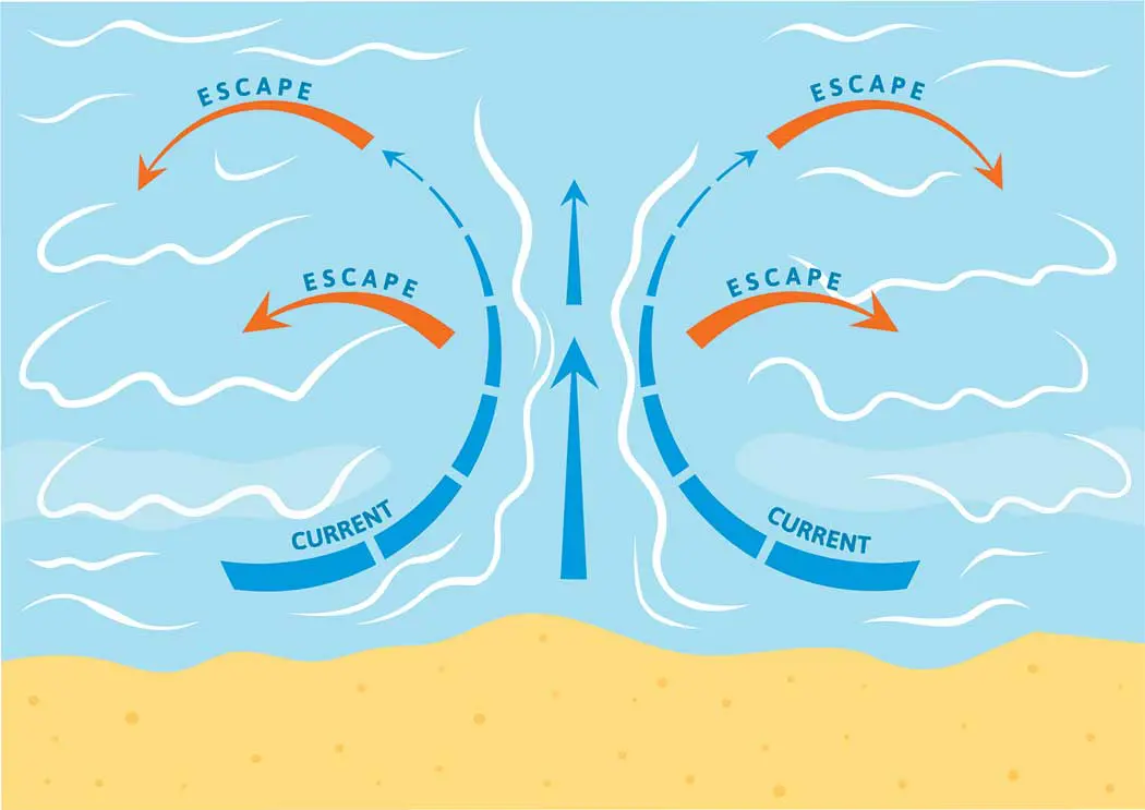 A diagram of the ocean currents and how they merge.