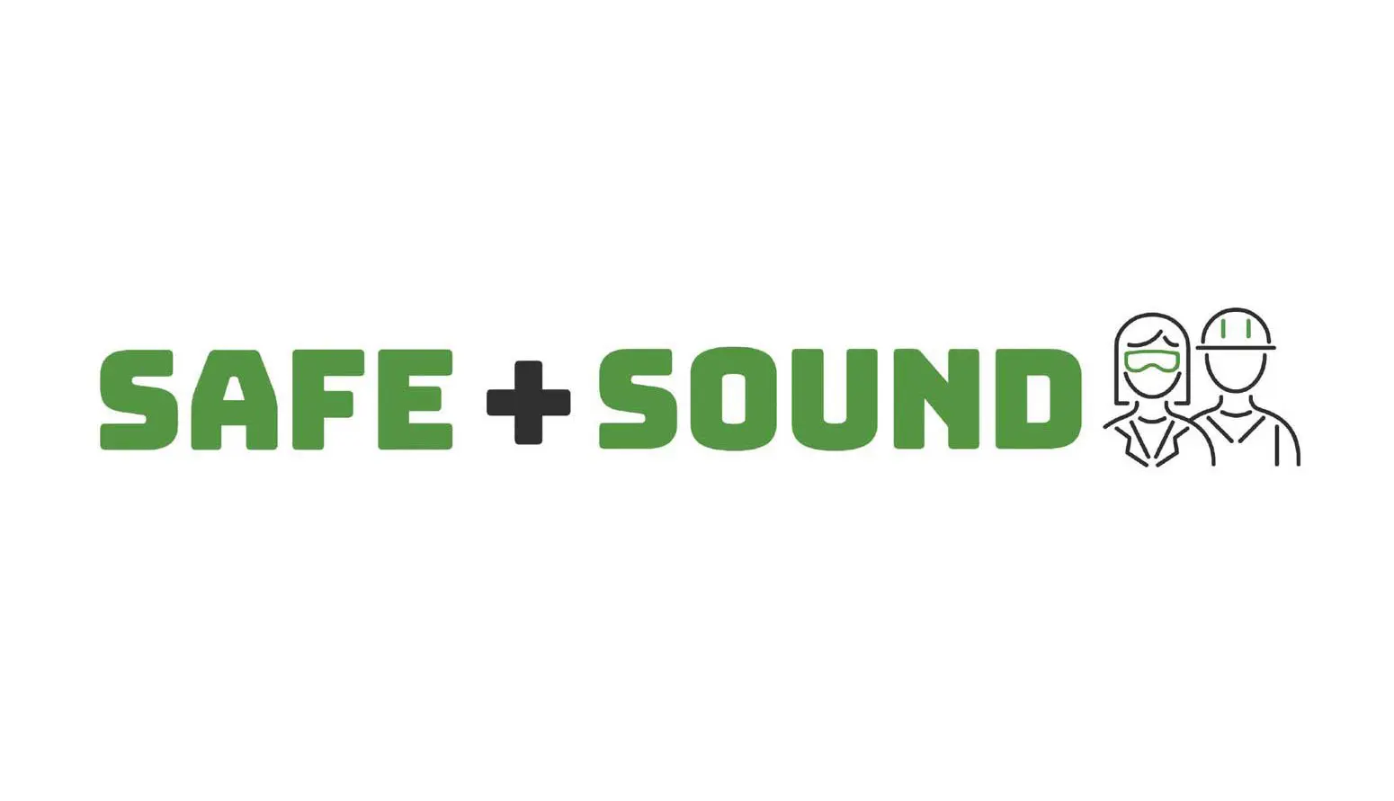 A green and black logo for fe + sound