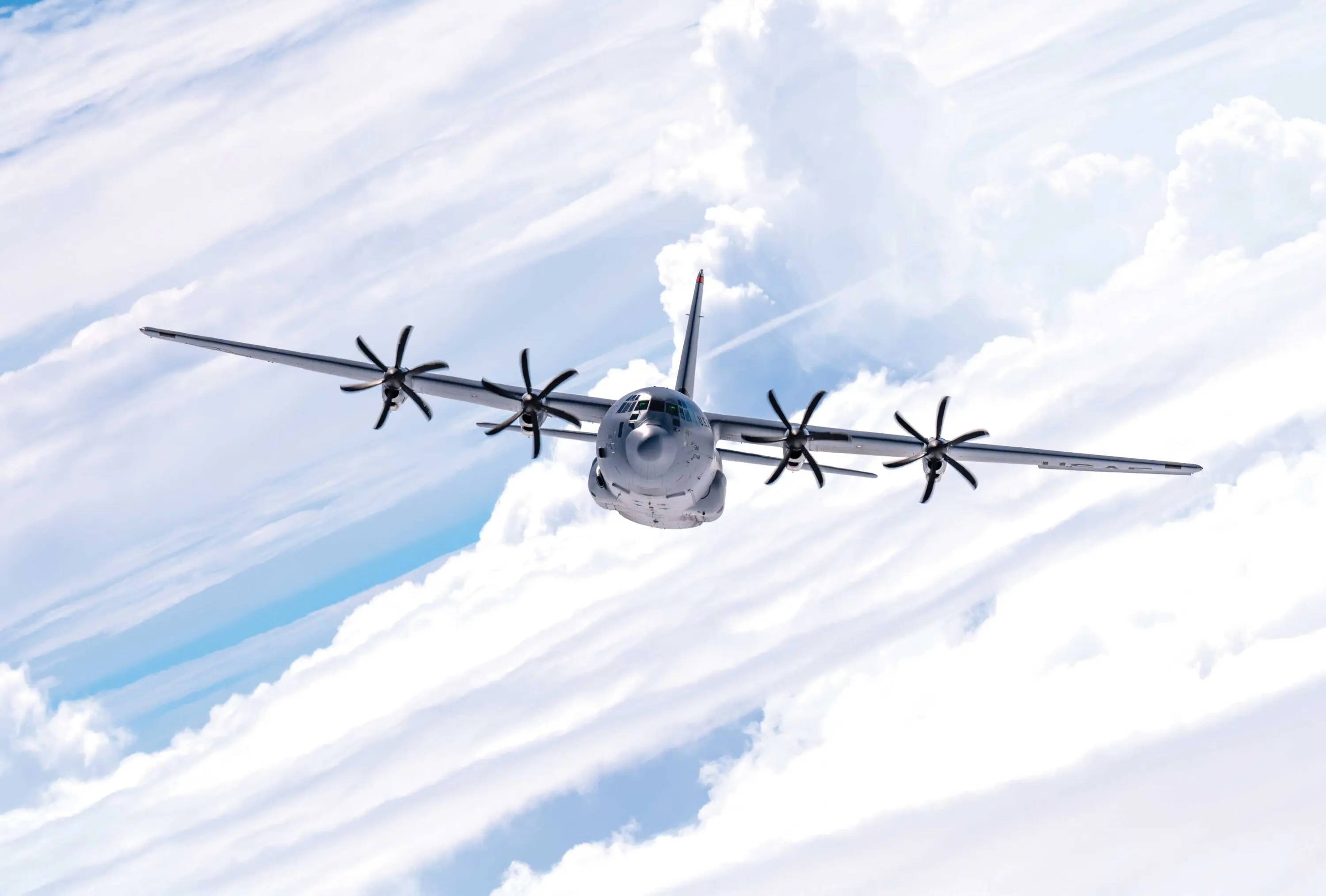 A-C-130J in flight.