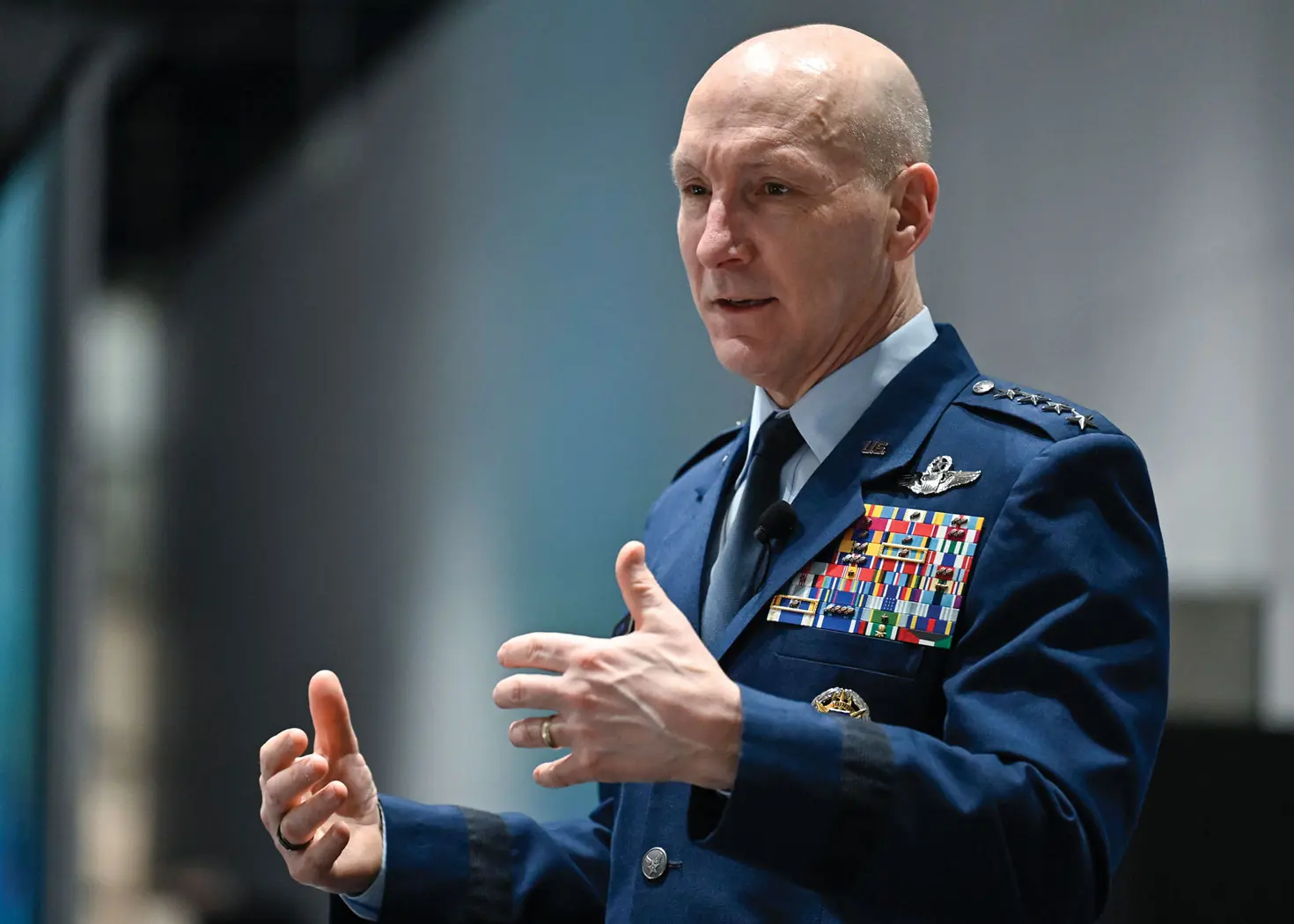 Gen David Allvin speaks at the McAleese Defense Programs Conference in Washington, D.C.