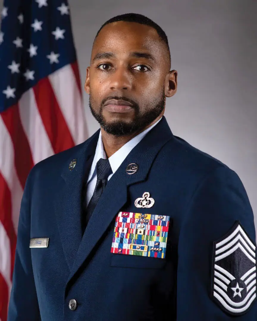 Portrait of CMSgt Michael A. Evans.