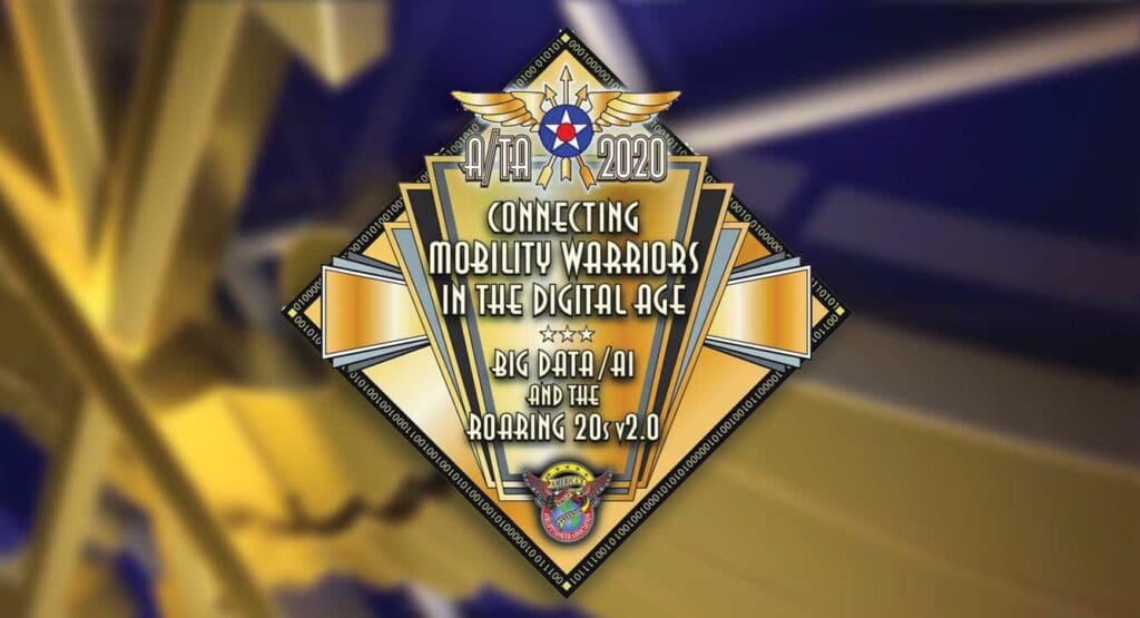 A gold and blue diamond with the words " connecting mobility warriors is the digital age ".