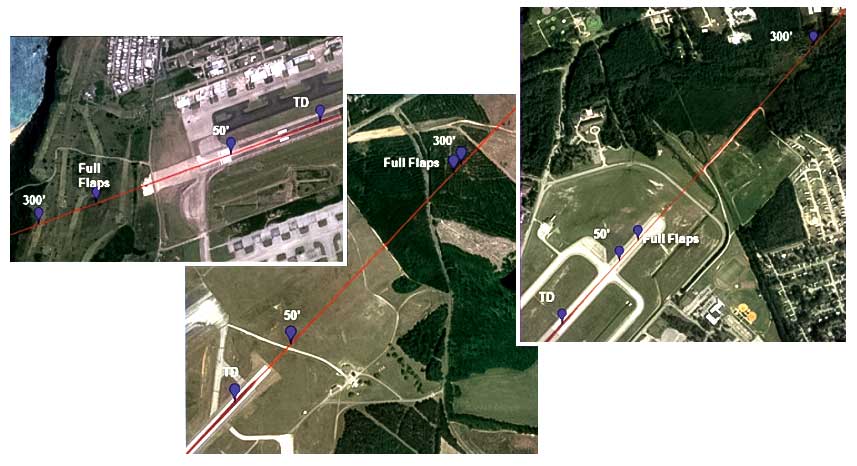 A series of aerial photos showing the location of various roads.