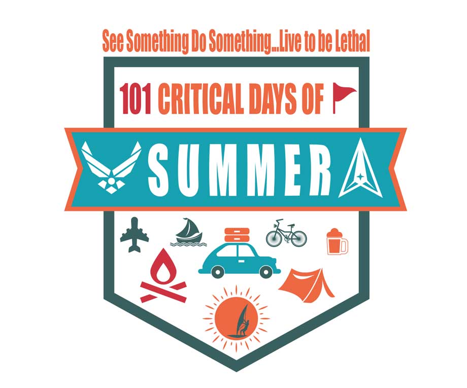 A badge with various items and the words " 1 0 1 critical days of summer ".