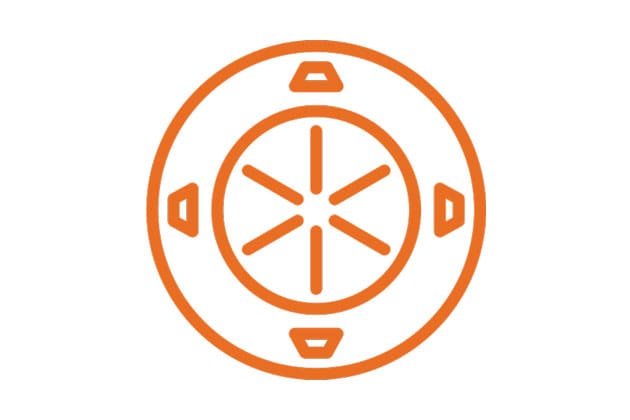 smoke detector orange color icon