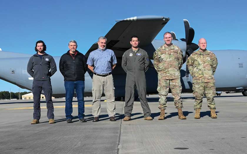 Mr. Ethan Cavenaugh, Mr. Raymond Shupe, Mr. Richard Galley, Lt Col Shawn Tupta, TSgt Jacob Soukey, and MSgt Brandon Bowen.