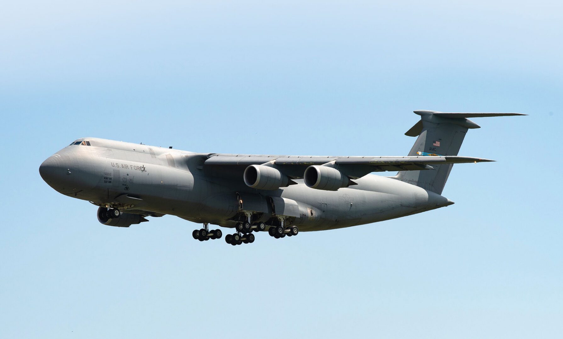 A C-5M Super Galaxy aircraft.